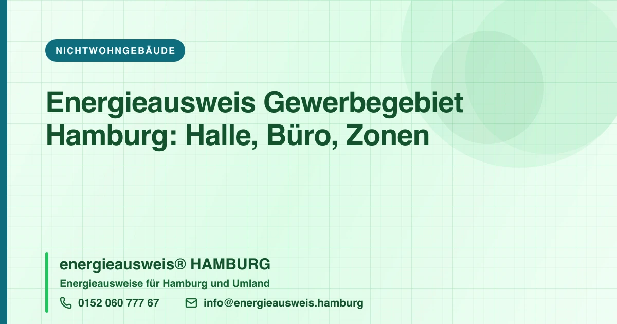 Gewerbegebiete in Hamburg: Welcher Energieausweis für Halle und Büro?