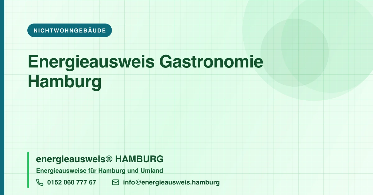 Energieausweis Gastronomie Hamburg, energieausweis® HAMBURG